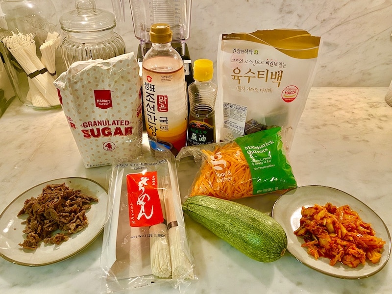 Janchi guksu ingredients