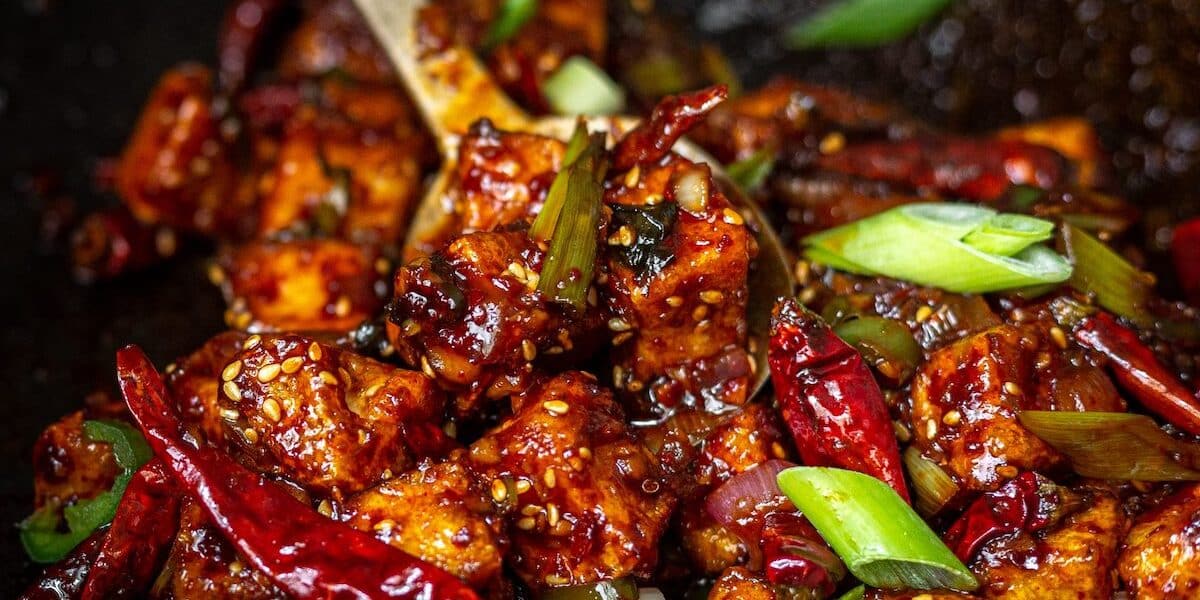 kkanpoong tofu korean vegan