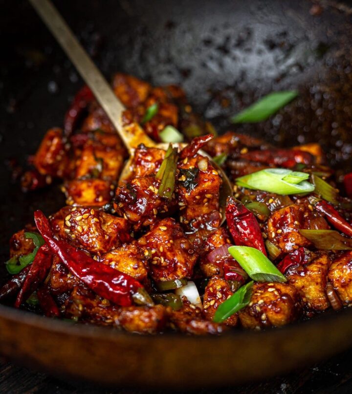 kkanpoong tofu korean vegan