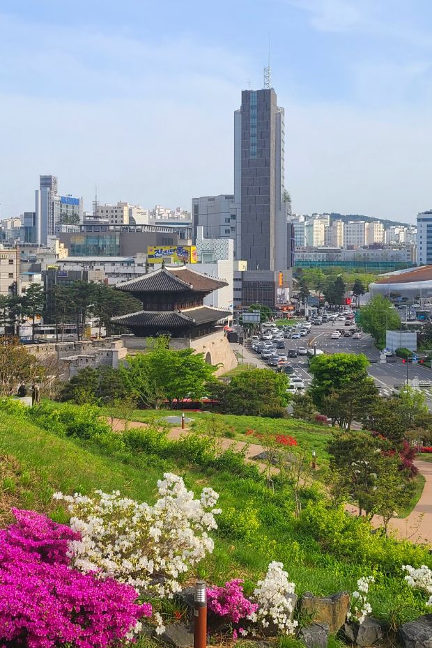 Dongdaemun From Naksan Park Fortress Walls