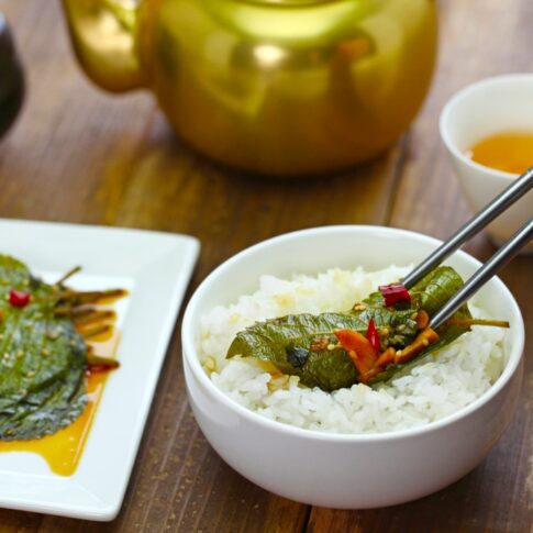 pickled kkaennip perilla